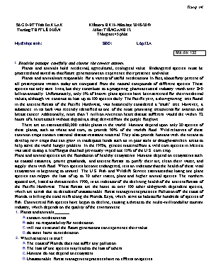Bộ đề kiểm tra học kỳ II môn Tiếng Anh Lớp 12 - Năm học 2018-2019 - Trường THPT Lê Duẩn